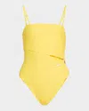 Ramy Brook Ravi Cutout One-piece Swimsuit In Lemon Drop