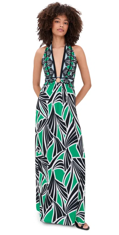 Rayna Jersey Plunging Maxi Dress In Multi from Ramy Brook