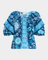 Ramy Brook Rebeca Scoop-neck Blouse In Multi