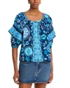 Ramy Brook Rebeca Top In Spring Navy Maya Combo