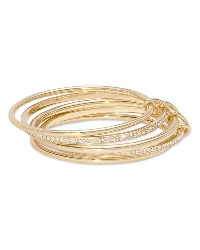 Ramy Brook Rena Pave Five Layer Bangle Bracelet In Yellow