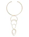 Ramy Brook Rena Pave Pear Shape Structured Statement Necklace, 5 In Gold