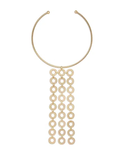 Ramy Brook Ring Link Jewelry Multi Ring Statement Necklace, 15.7 In Nude