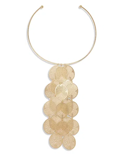 Ramy Brook Rio Filigree Oval Structured Statement Necklace, 5 In Gold