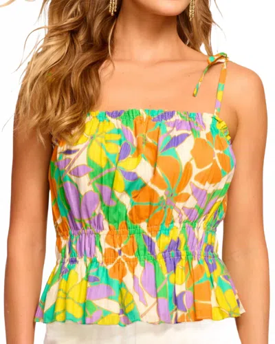 RAMY BROOK RIO TIE-STRAP TANK TOP IN RETRO GARDEN