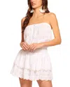 Ramy Brook Rita Strapless Coverup Mini Dress In White/sand