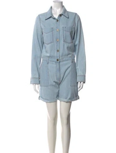 Pre-owned Ramy Brook Romper In Blue