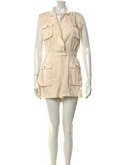 Pre-owned Ramy Brook Romper In White