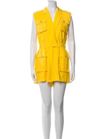 Pre-owned Ramy Brook Romper In Yellow