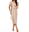 Ramy Brook Ronda Sequin Knit Midi Dress In Sequin Stripe In Brown