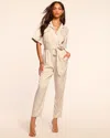 Ramy Brook Rory Short Sleeve Jumpsuit In Sandstone