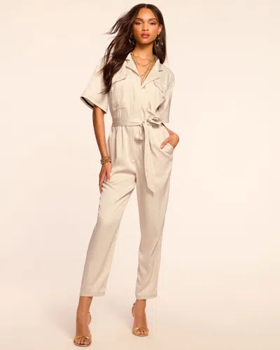 Ramy Brook Rory Short Sleeve Jumpsuit In Sandstone