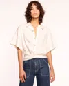 RAMY BROOK ROSA SHORT SLEEVE BUTTON DOWN TOP