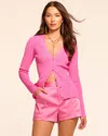 Ramy Brook Rosalind Satin Mini Shorts In Pink