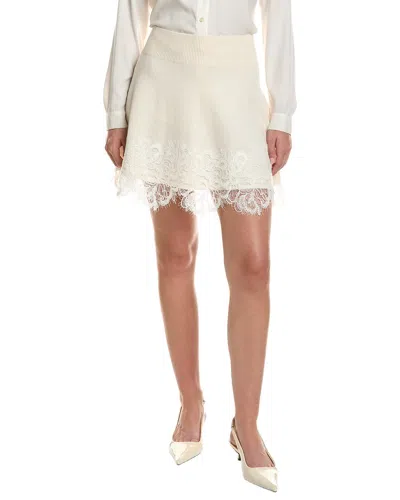 Ramy Brook Rosalind Wool & Cashmere-blend Mini Skirt In White