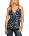 Ramy Brook Rosemarie Metallic Silk Blend Sleeveless Top In Dream Blue Twilight