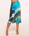Ramy Brook Rosetta Slip Midi Skirt In Navy Amore