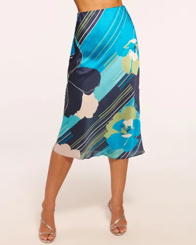 Ramy Brook Rosetta Slip Midi Skirt In Red