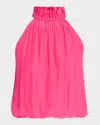 RAMY BROOK ROWAN RUFFLED HIGH-NECK BLOUSE