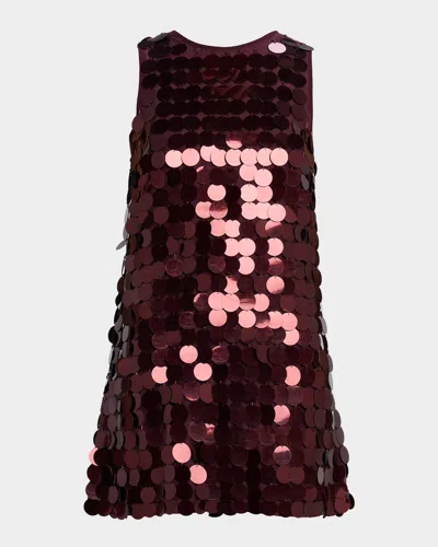 RAMY BROOK ROXANA SLEEVELESS PAILLETTE MINI SHIFT DRESS
