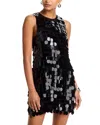 Ramy Brook Roxana Paillette Minidress In Black