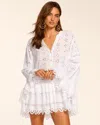 Ramy Brook Roxanne Cotton Eyelet Coverup Mini Dress In White