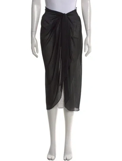 Pre-owned Ramy Brook Ruffle Embellishment Midi Length Skirt In Black