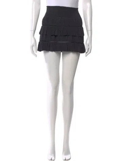 Pre-owned Ramy Brook Ruffle Embellishment Mini Skirt In Black