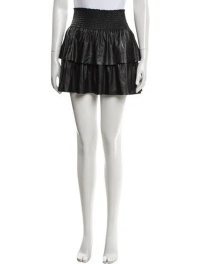 Pre-owned Ramy Brook Ruffle Embellishment Mini Skirt In Black