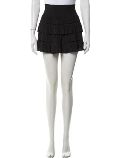 Pre-owned Ramy Brook Ruffle Embellishment Mini Skirt In Black