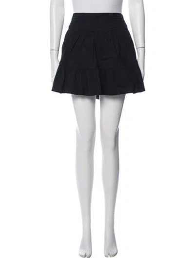 Pre-owned Ramy Brook Ruffle Embellishment Mini Skirt In Black