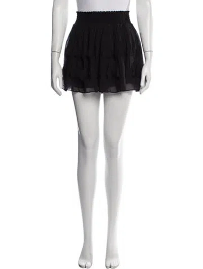 Pre-owned Ramy Brook Ruffle Embellishment Mini Skirt In Black