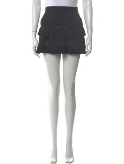 Pre-owned Ramy Brook Ruffle Embellishment Mini Skirt In Blue