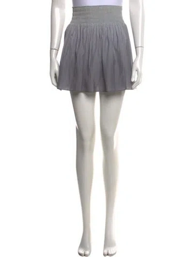 Pre-owned Ramy Brook Ruffle Embellishment Mini Skirt In Grey