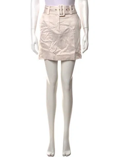 Pre-owned Ramy Brook Ruffle Embellishment Mini Skirt In Neutrals