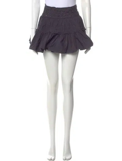 Pre-owned Ramy Brook Ruffle Embellishment Mini Skirt In Purple