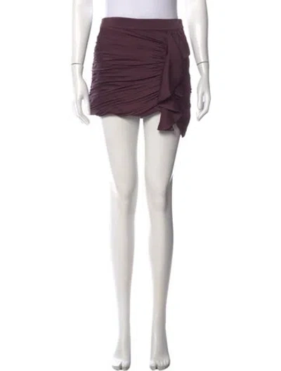Pre-owned Ramy Brook Ruffle Embellishment Mini Skirt In Purple