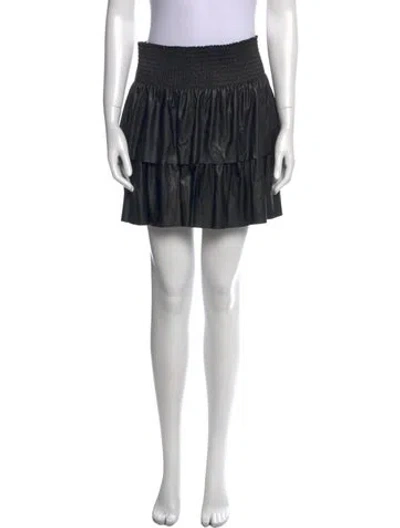 Pre-owned Ramy Brook Ruffle Embellishment Mini Skirt W/ Tags In Black