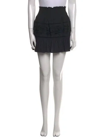 Pre-owned Ramy Brook Ruffle Embellishment Mini Skirt W/ Tags In Black