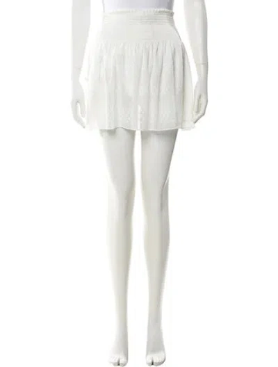 Pre-owned Ramy Brook Ruffle Embellishment Mini Skirt In White