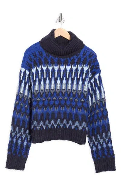 Ramy Brook Rufus Fair Isle Turtleneck Sweater In Multi