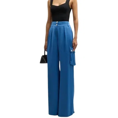 Ramy Brook Ari Wide Leg Cargo Pant In Blue