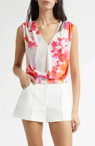 Ramy Brook Sabine Floral V-neck Top In White