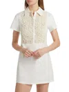Ramy Brook Sabrina Embellished Linen Mini Dress In White