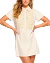 Ramy Brook Sabrina Embellished Linen Mini Dress In White Floral