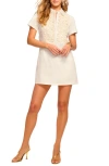 Ramy Brook Sabrina Embellished Linen Mini Dress In White Floral