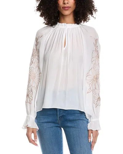 Ramy Brook Sakura Long Sleeve Top In White