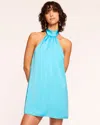 Ramy Brook Sam Halter Mini Dress In Isola Blue
