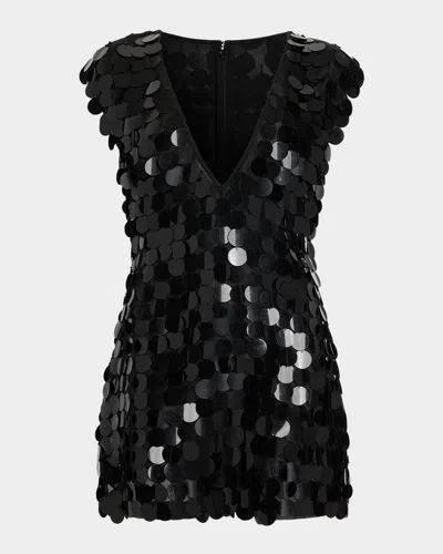 RAMY BROOK SAMI DEEP V-NECK PAILLETTE MINI DRESS