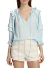 Ramy Brook Samira Blouse In Crystal Blue In Blue